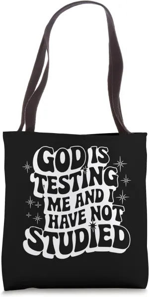 Christian Religious Minister Gift God is Testing Me Bible Tote Bag
