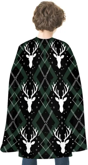 Christmas Deer Halloween Cape Christmas Cloak Cosplay Costume Party Cape for Women Men