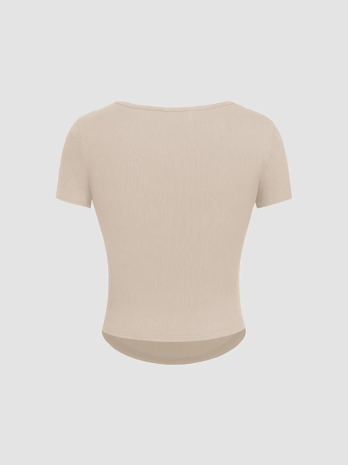CIDER Going Out Tops Square Neck Short Sleeve Slim Fit Ruched Tops