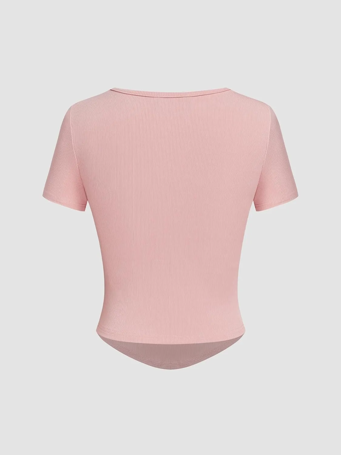 CIDER Going Out Tops Square Neck Short Sleeve Slim Fit Ruched Tops