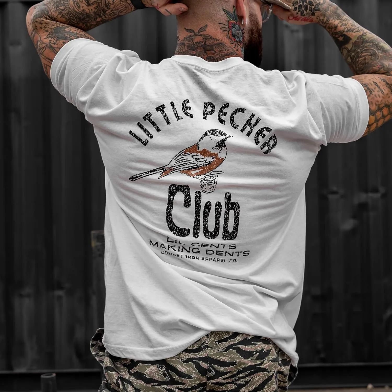 Combat Iron Men's Graphic Tees | Lil Gents Making Dents Men's Club | Mens Graphic T-Shirts