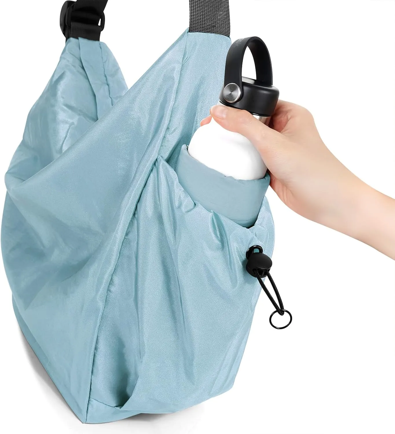CONTAIL 18L Nylon Daily Shoulder Bag,Water-Resistant Crossbody Bag with Removable Insulated Beverage Holder