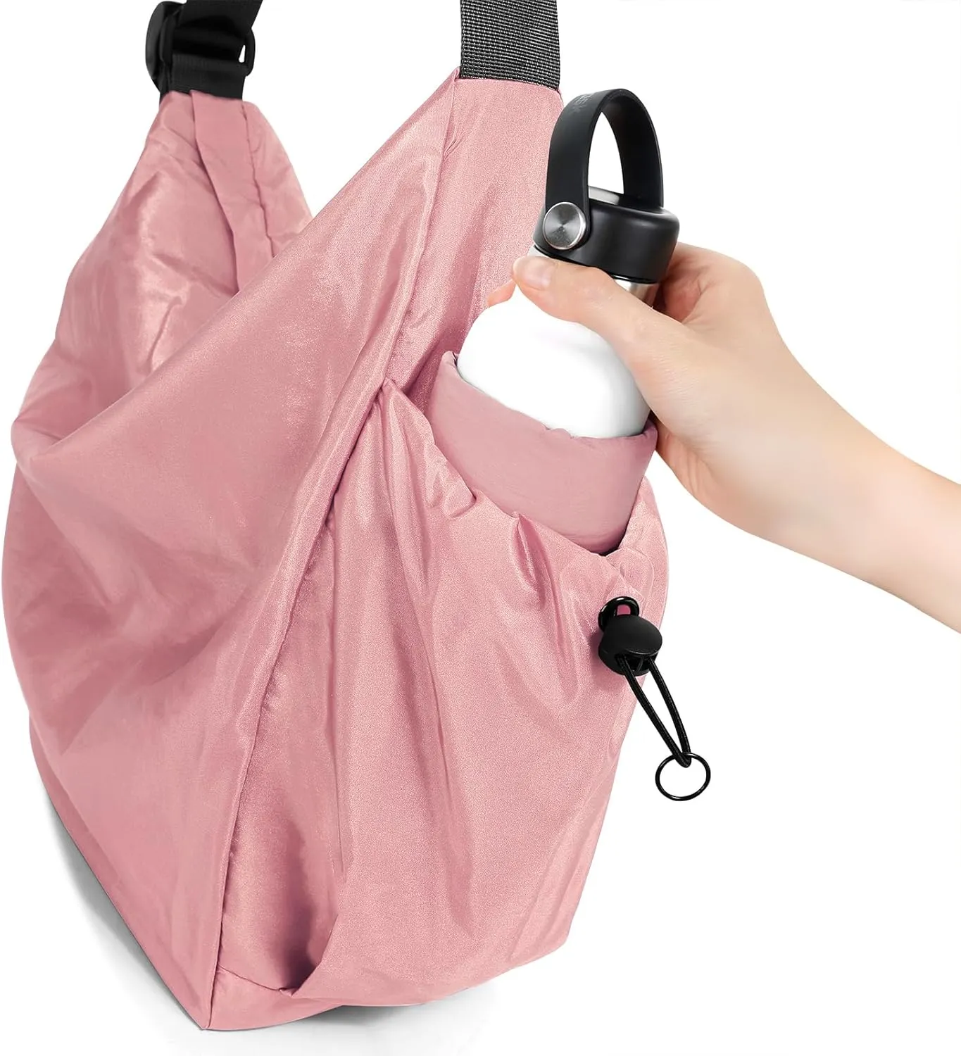 CONTAIL 18L Nylon Daily Shoulder Bag,Water-Resistant Crossbody Bag with Removable Insulated Beverage Holder