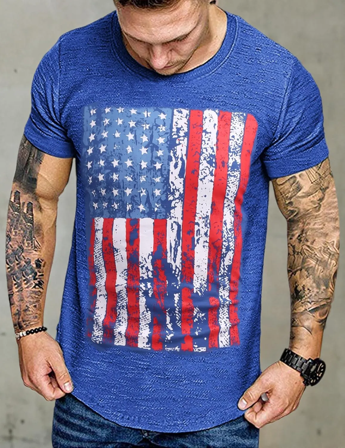 COOFANDY Men Muscle Workout T Shirt Gym Bodybuilding Active Short Sleeve Tee Top Black