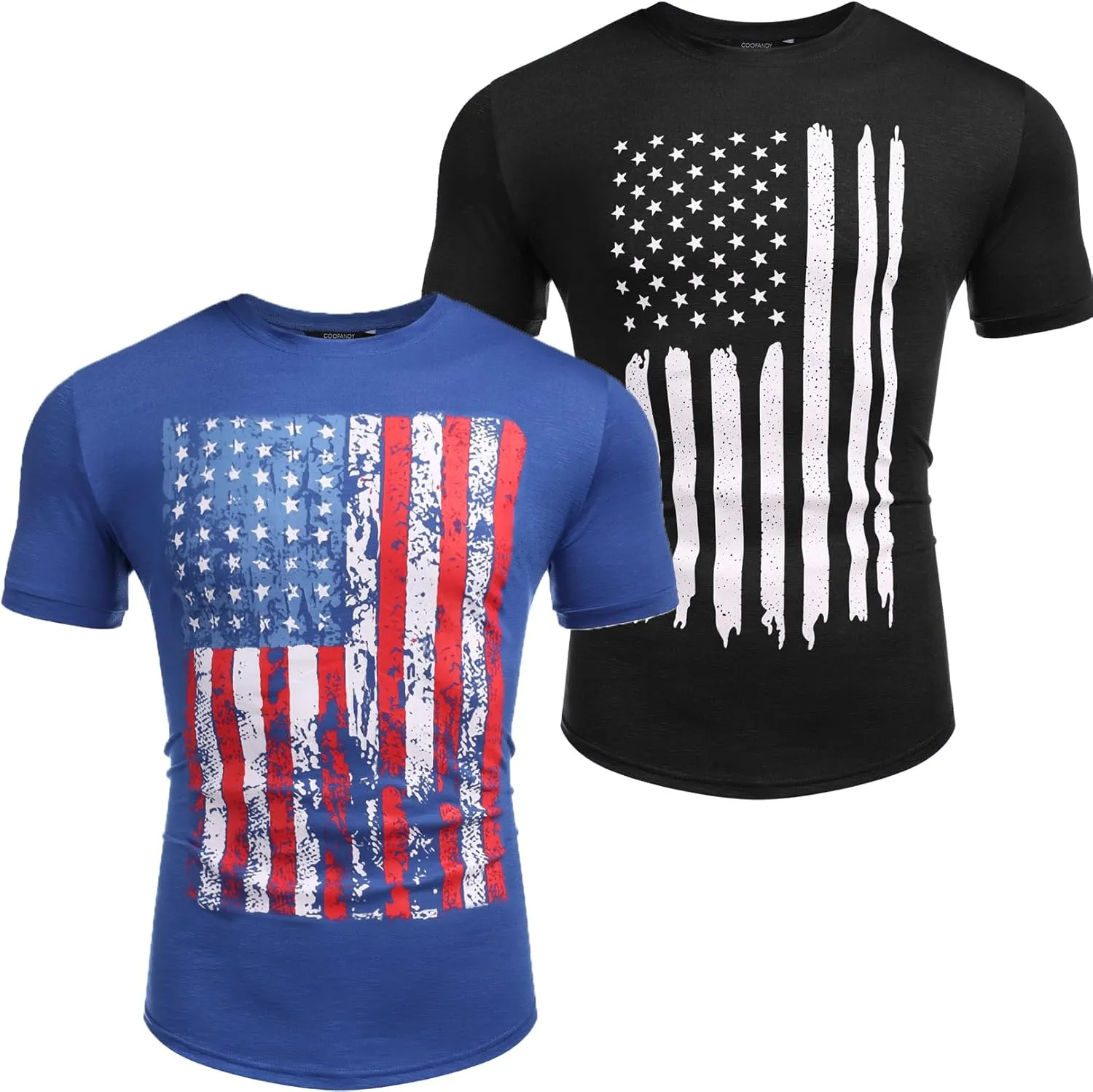 COOFANDY Men Muscle Workout T Shirt Gym Bodybuilding Active Short Sleeve Tee Top Black