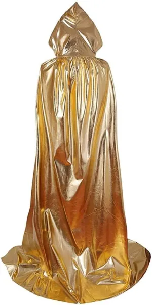 Costume Capes, Full Length Black Cape,Grim Cloaks with Cap,Halloween Christmas Outerwear for Room Decor Cosplay /179