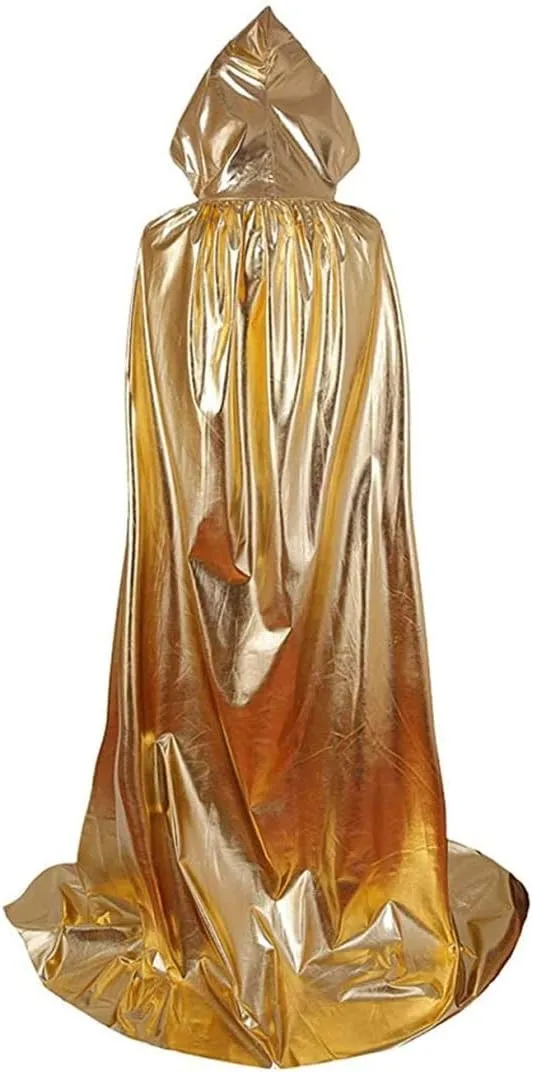 Costume Capes, Full Length Black Cape,Grim Cloaks with Cap,Halloween Christmas Outerwear for Room Decor Cosplay /179