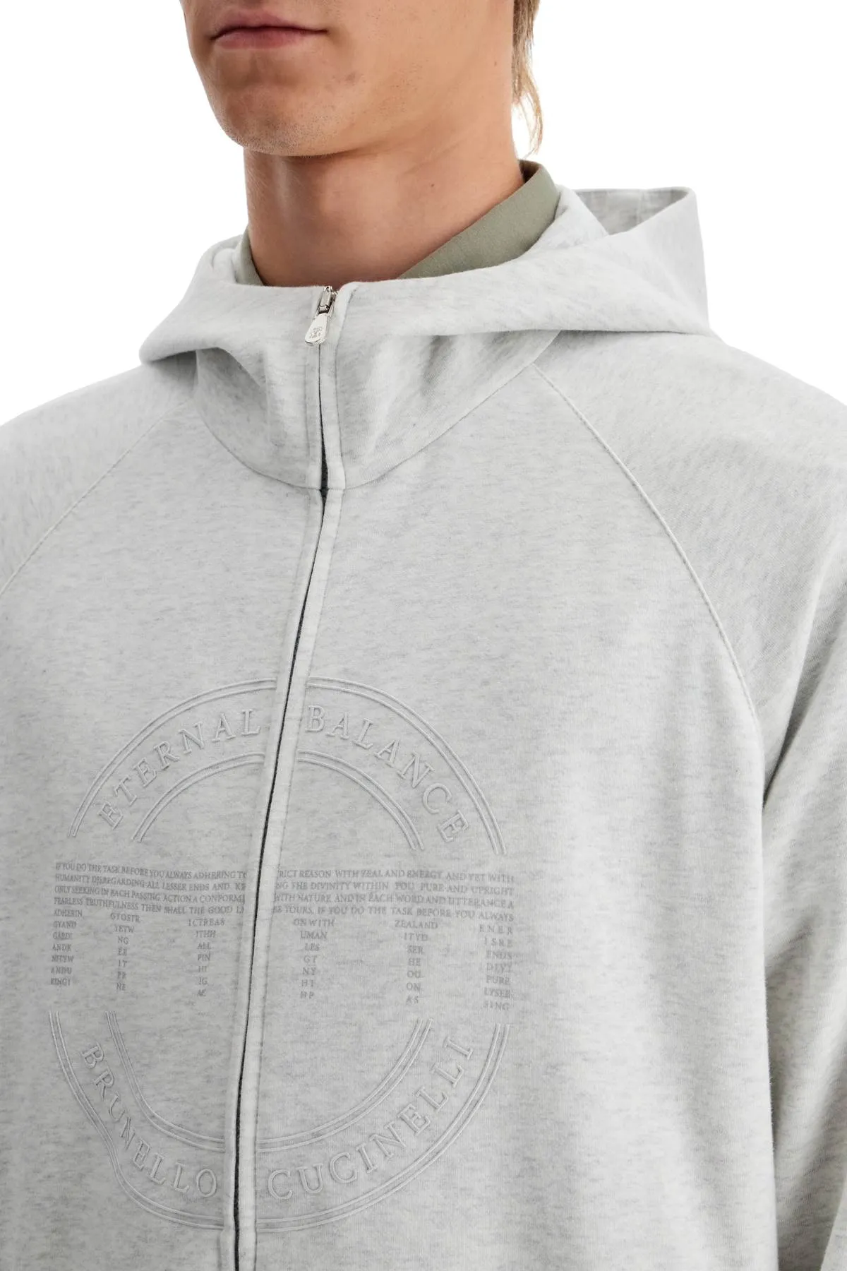 cotton techno hoodie with hood.