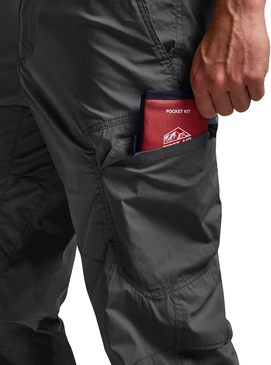 CQR Men's Quick Dry Tactical Pants, Water Resistant Outdoor Pants, Lightweight Stretch Cargo Work Hiking Pants