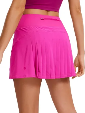 CRZ YOGA Womens Pleated Tennis Skirts with Pockets High Waisted Athletic Golf Skorts for Women Soft Breathable Cute
