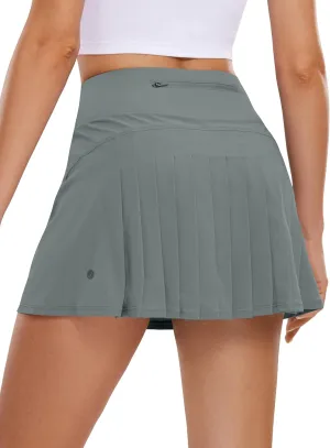 CRZ YOGA Womens Pleated Tennis Skirts with Pockets High Waisted Athletic Golf Skorts for Women Soft Breathable Cute
