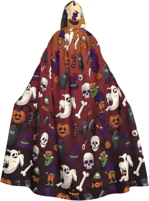Custom Halloween Hooded Cloak Personalized Unisex Halloween Hooded Cape for Halloween Party Theme Role Playing