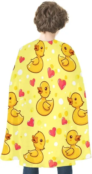 Cute Rubber Duck Halloween Cape Christmas Cloak Cosplay Costume Party Cape for Women Men