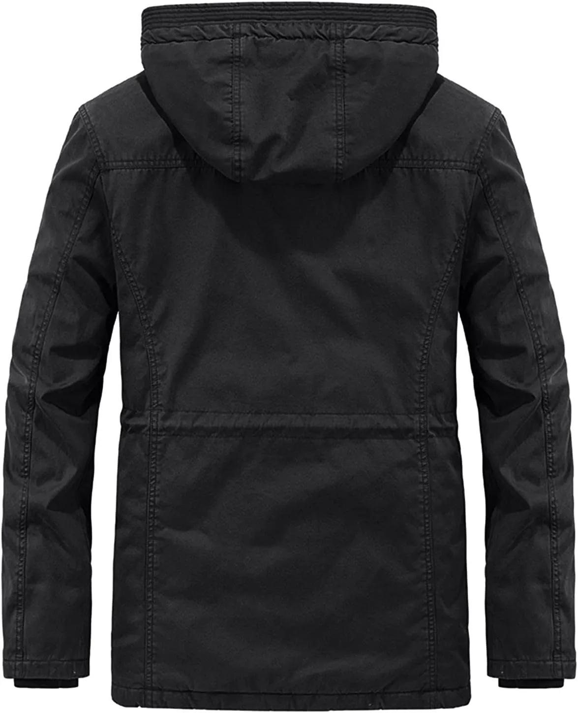 Daily Deals of Todays Lightweight Summer Vest Men Men Faux Hooded Cotton Padded Outerwear and Coats Cotton Zip Up Cotton Jacket Men Green Business Mens Casual Coats Jackets
