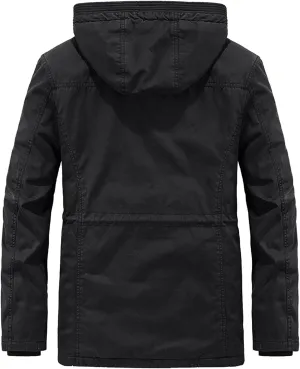 Daily Deals of Todays Lightweight Summer Vest Men Men Faux Hooded Cotton Padded Outerwear and Coats Cotton Zip Up Cotton Jacket Men Green Business Mens Casual Coats Jackets