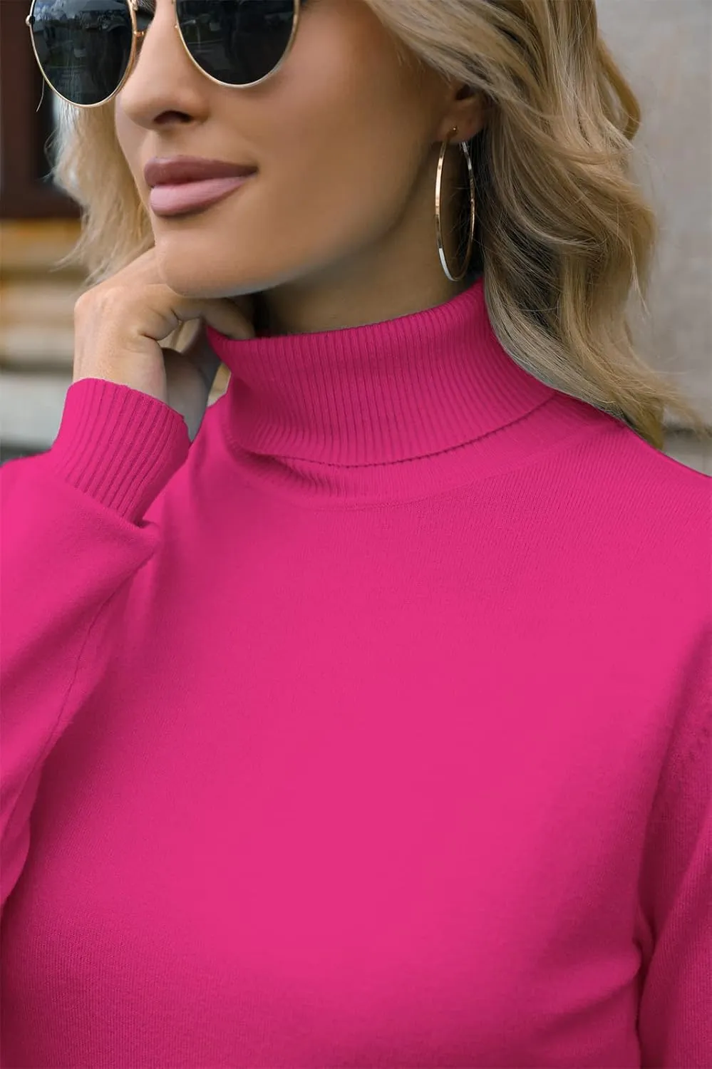DAIMIDY Women's Long-Sleeve Turtleneck Sweater