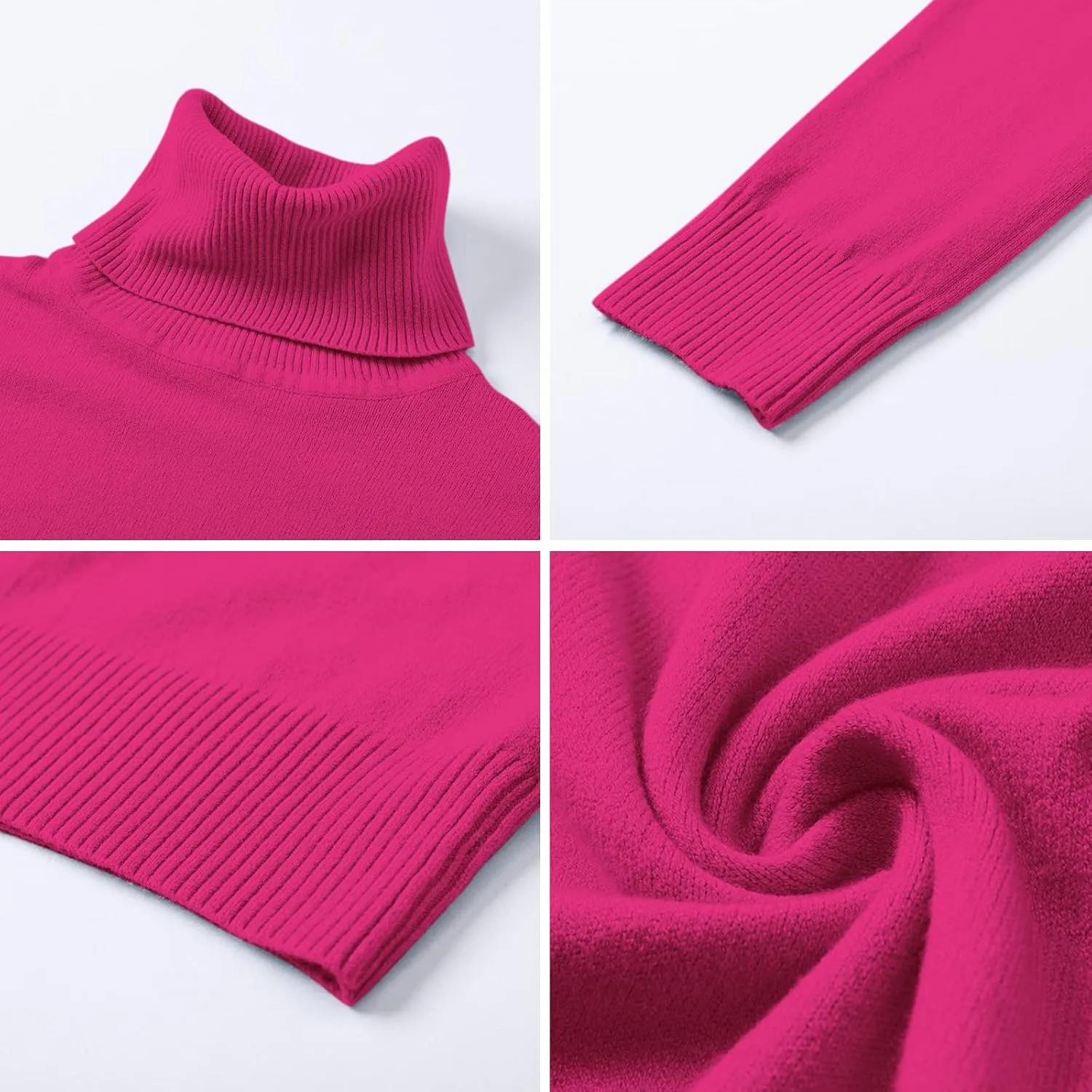 DAIMIDY Women's Long-Sleeve Turtleneck Sweater