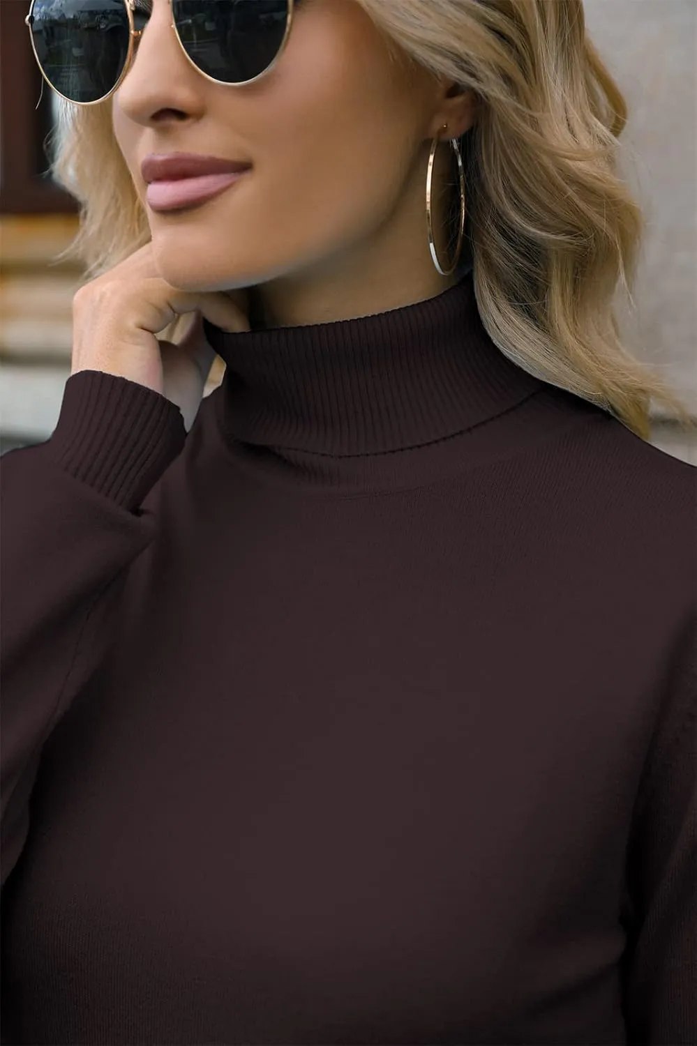 DAIMIDY Women's Long-Sleeve Turtleneck Sweater