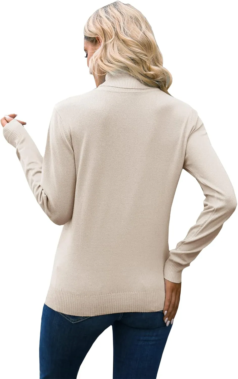DAIMIDY Women's Long-Sleeve Turtleneck Sweater