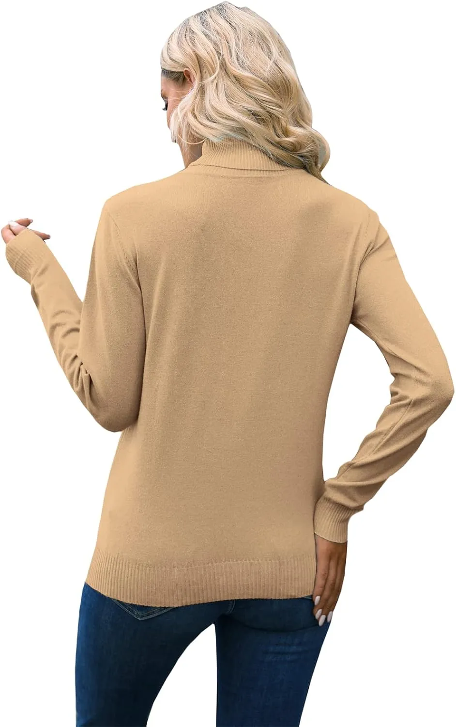 DAIMIDY Women's Long-Sleeve Turtleneck Sweater