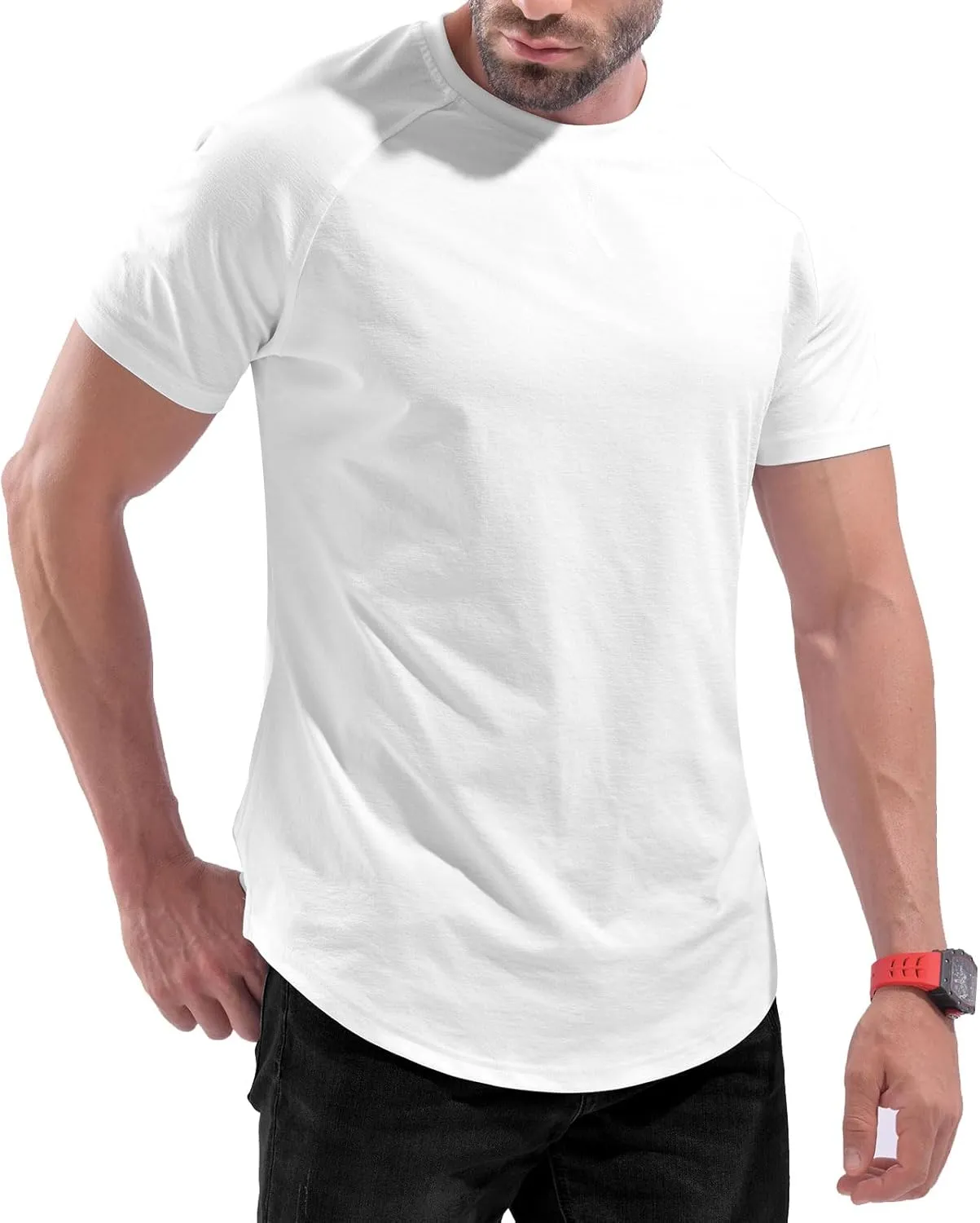 DEOLAX Mens T Shirt Fashion Muscle Crew Neck Mens Tee Shirts Short Sleeve Casual Classic Dry Fit Mens Athletic Tee Shirts