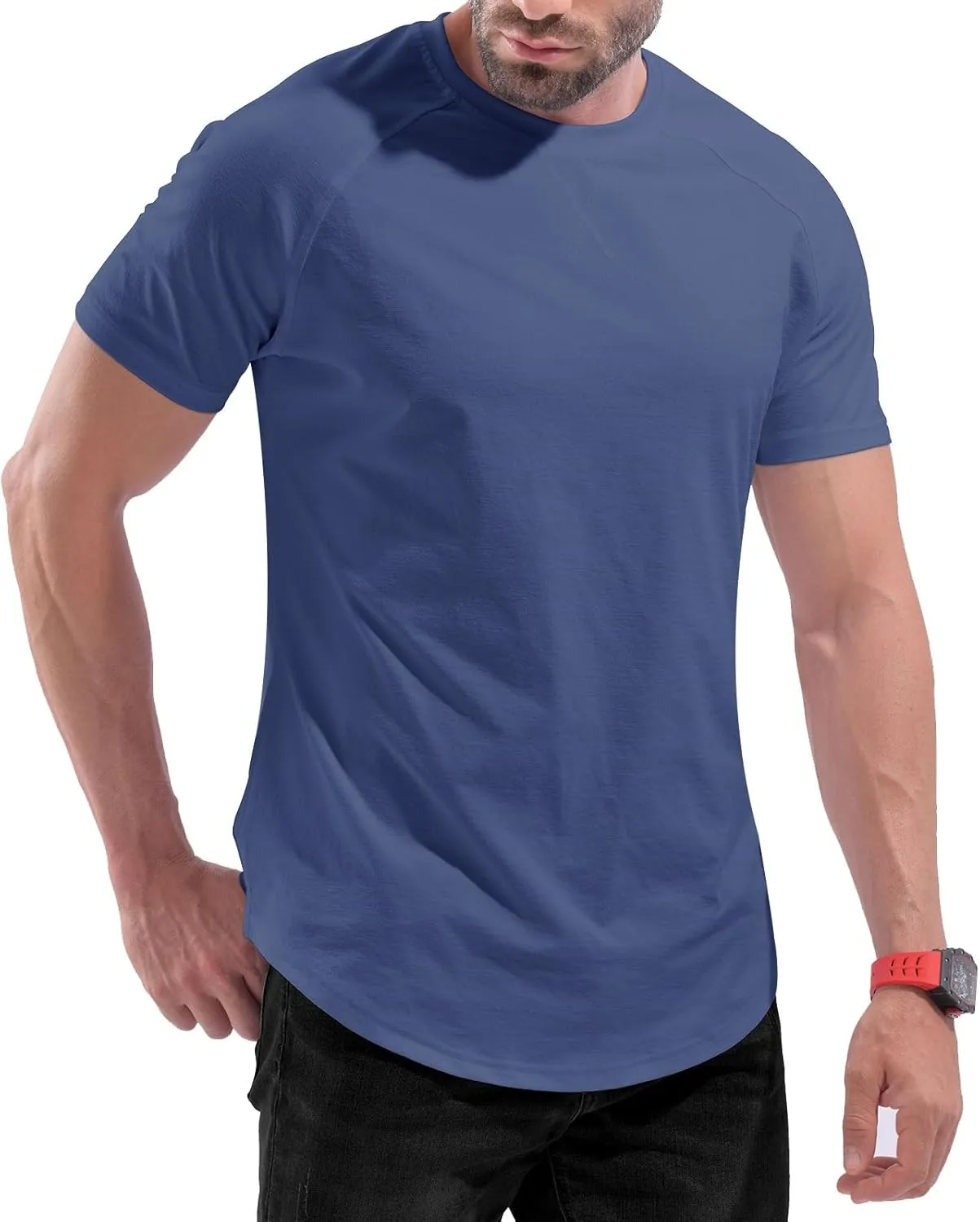 DEOLAX Mens T Shirt Fashion Muscle Crew Neck Mens Tee Shirts Short Sleeve Casual Classic Dry Fit Mens Athletic Tee Shirts