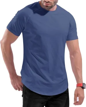 DEOLAX Mens T Shirt Fashion Muscle Crew Neck Mens Tee Shirts Short Sleeve Casual Classic Dry Fit Mens Athletic Tee Shirts