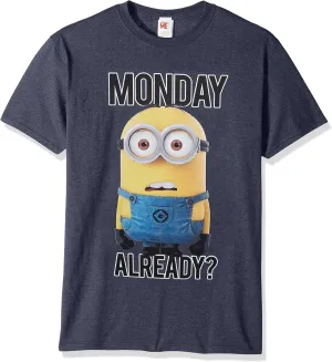 Despicable Me Men's Minions Dave Monday Already Wha Funny Graphic Tee