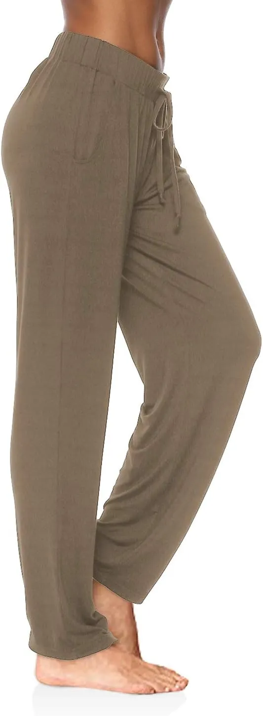 DIBAOLONG Womens Yoga Pants Wide Leg Comfy Drawstring Loose Straight Lounge Running Workout Legging