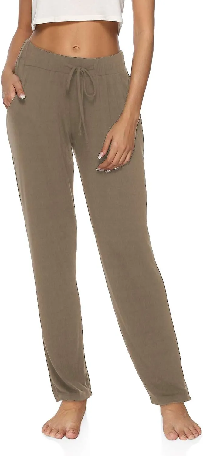 DIBAOLONG Womens Yoga Pants Wide Leg Comfy Drawstring Loose Straight Lounge Running Workout Legging