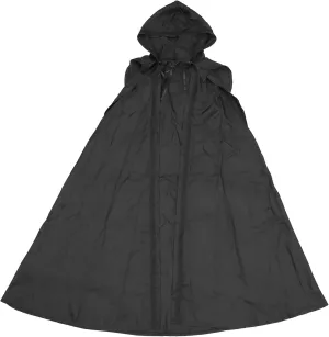 Didiseaon Black Vintage Long Hooded Cloak Cape for Halloween Party Costume Cosplay Robe for Adults