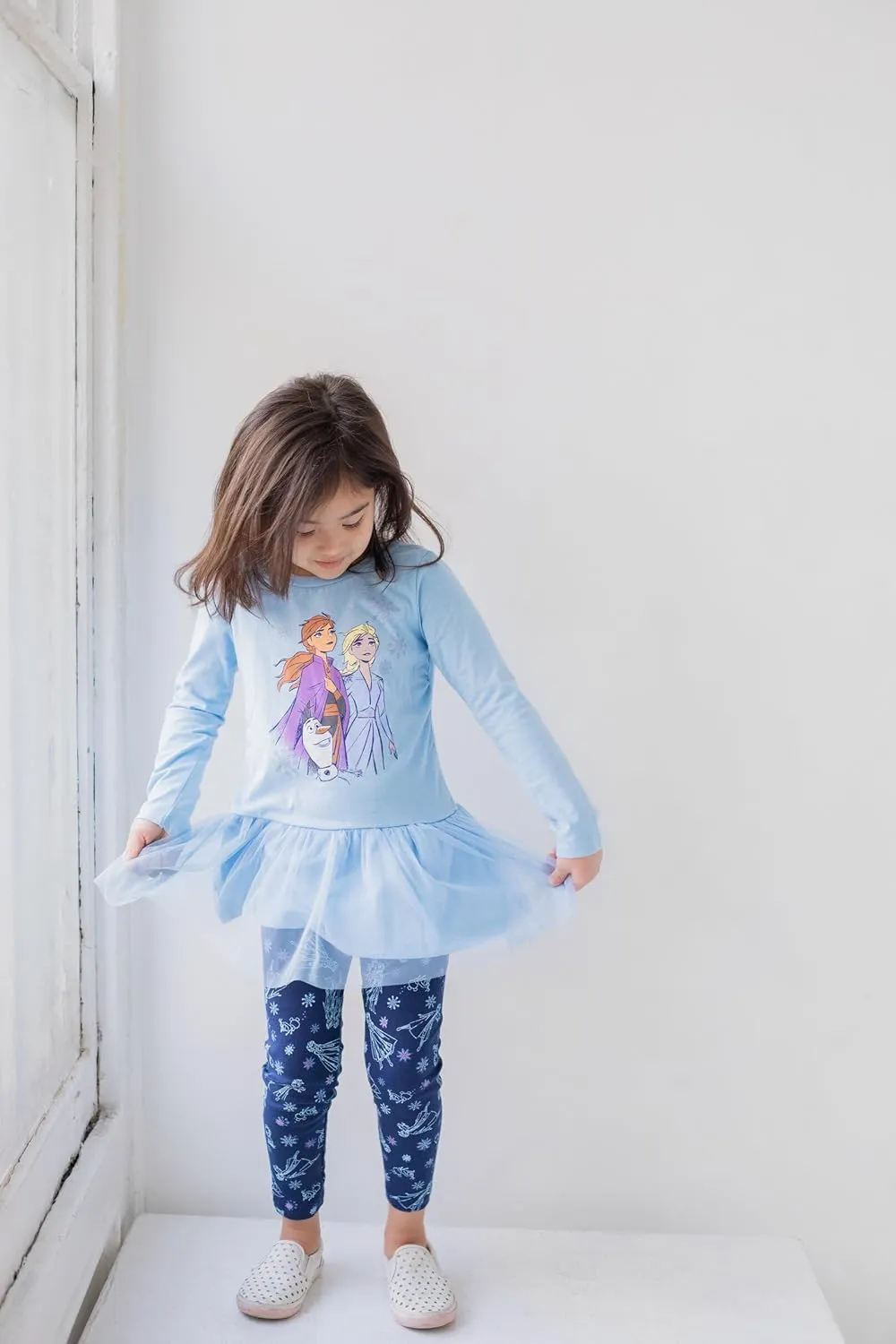 Disney Frozen Elsa Anna Frozen Girls T-Shirt and Leggings Outfit Set Infant to Little Kid