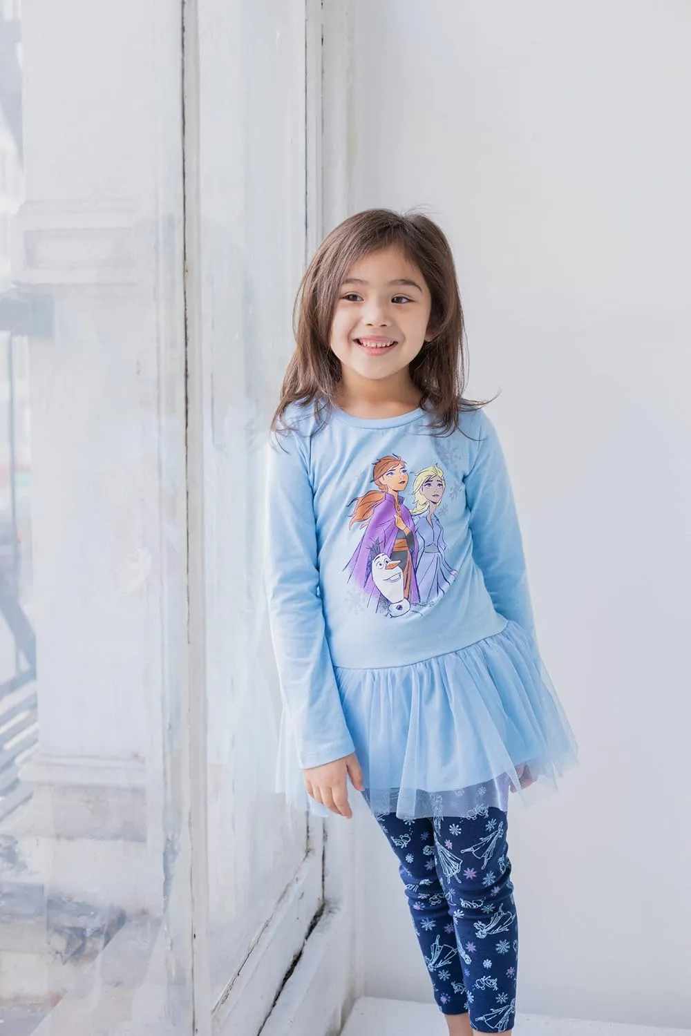 Disney Frozen Elsa Anna Frozen Girls T-Shirt and Leggings Outfit Set Infant to Little Kid