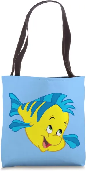 Disney The Little Mermaid Flounder Sidekick Big Face Costume Tote Bag