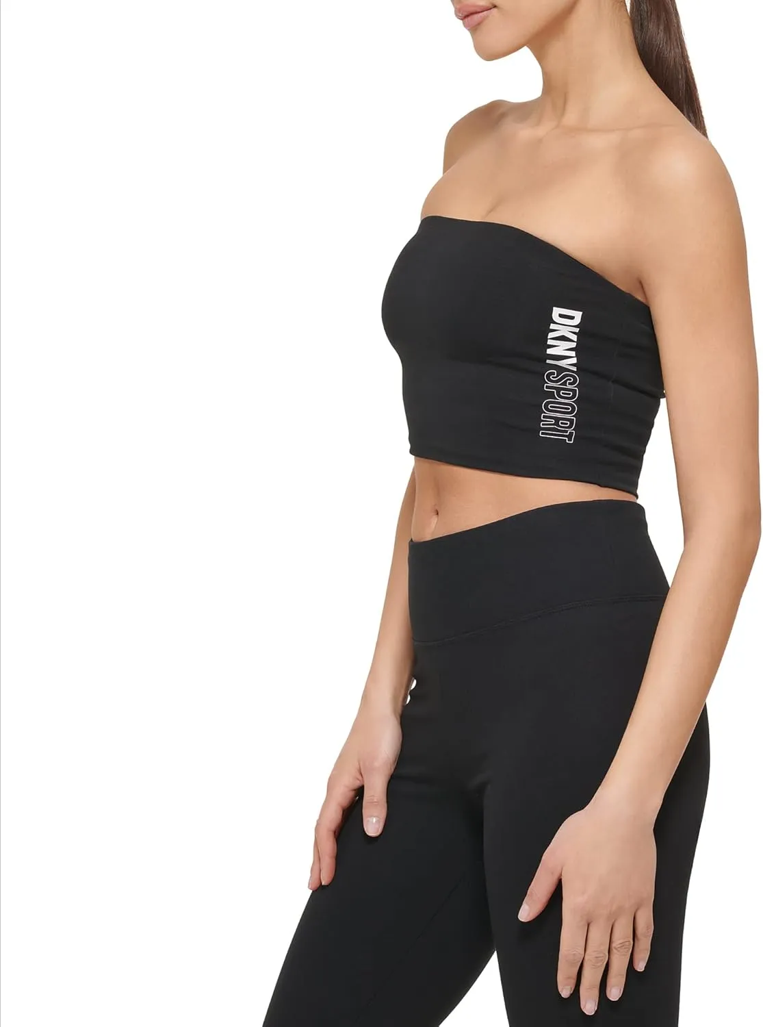 DKNY Women's Sport Sleeveless Tube Logo Top