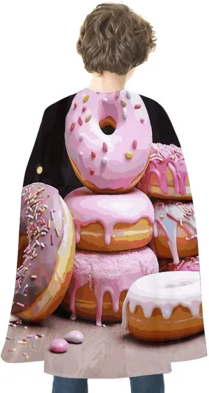 Donut Cake Halloween Cloak Unisex Halloween Cape Vampire Witch Cape for Halloween Cosplay Costume Robe