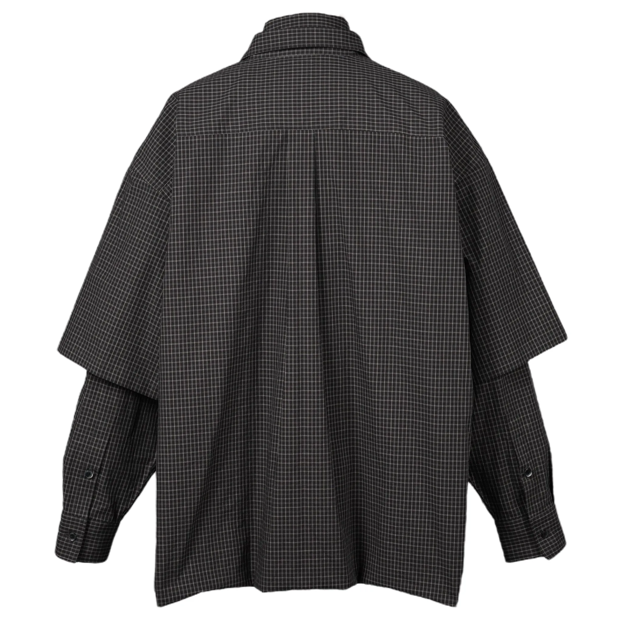 DOUBLE LAYERED SHIRTS / BLACK
