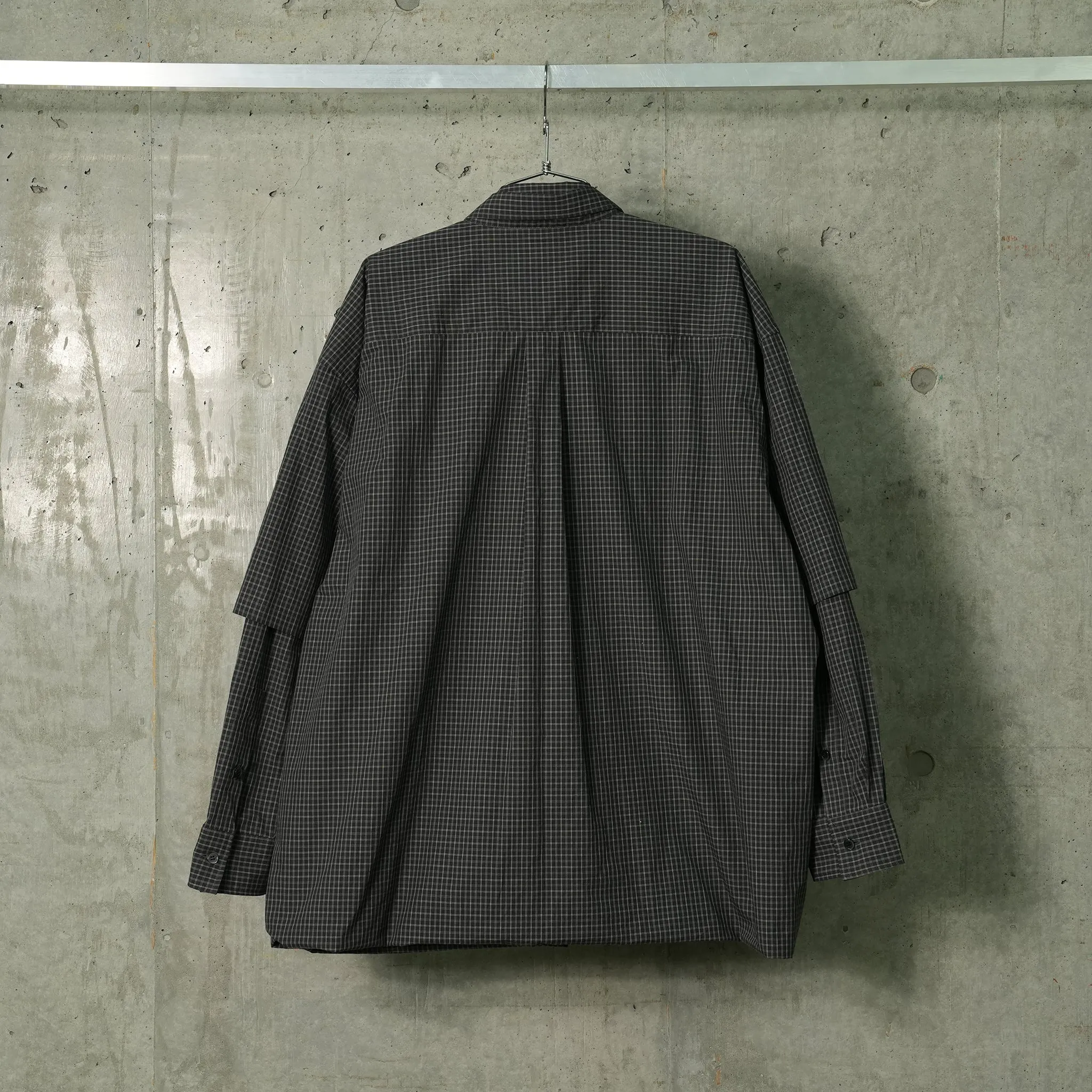 DOUBLE LAYERED SHIRTS / BLACK