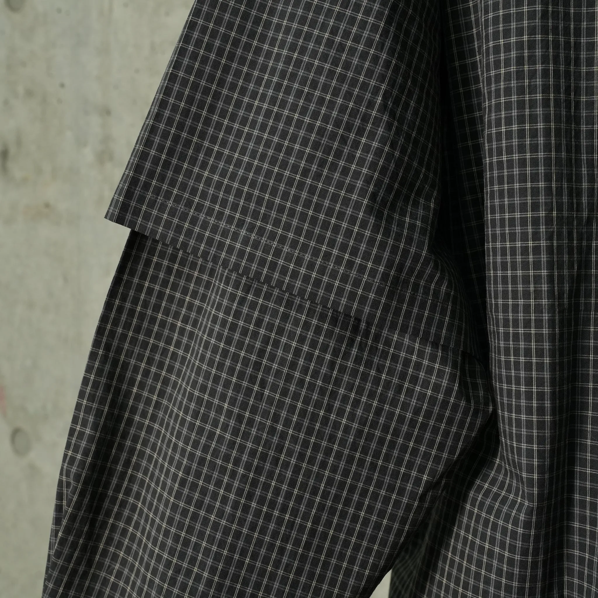 DOUBLE LAYERED SHIRTS / BLACK