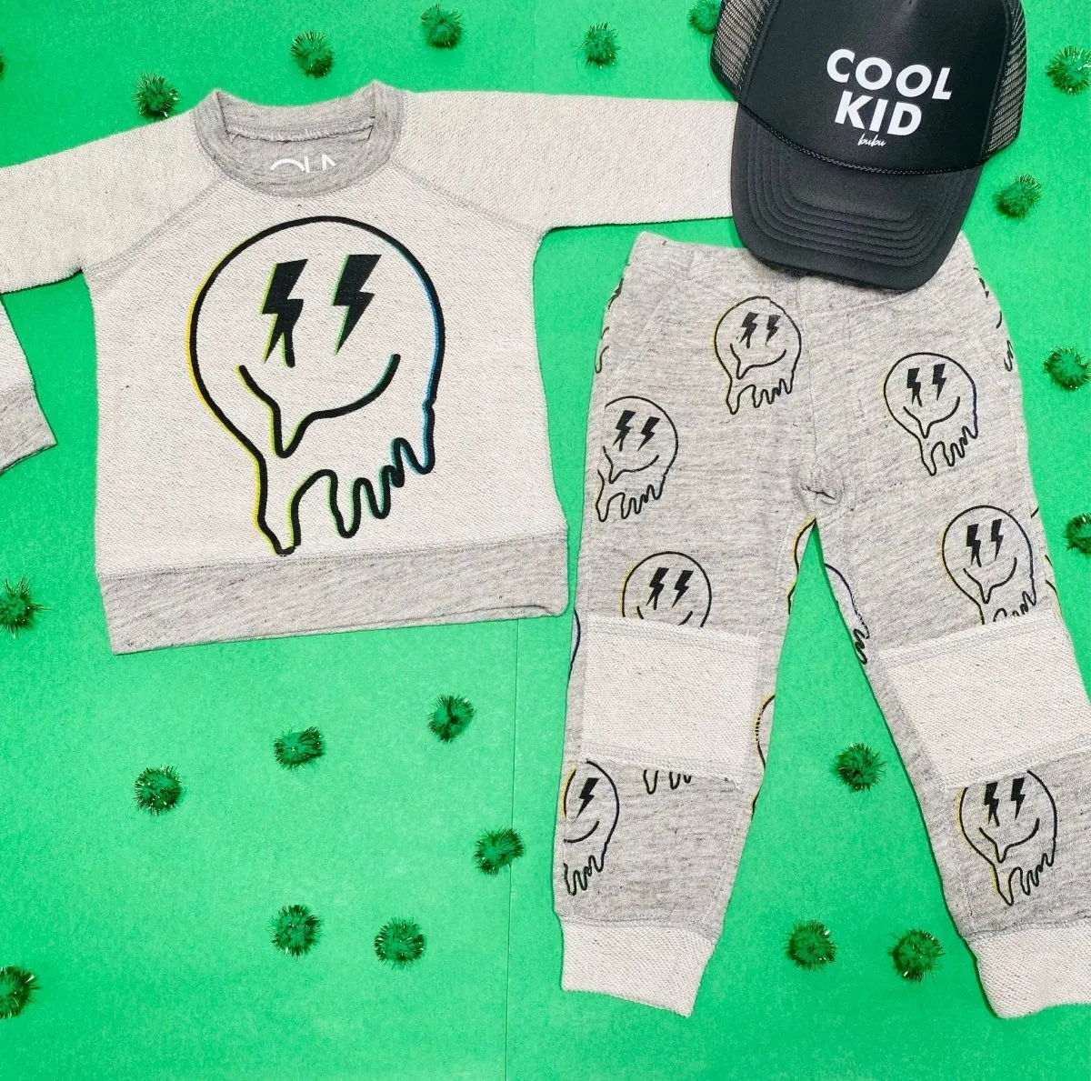 DRIPPING SMILEY FACE SWEATSHIRT