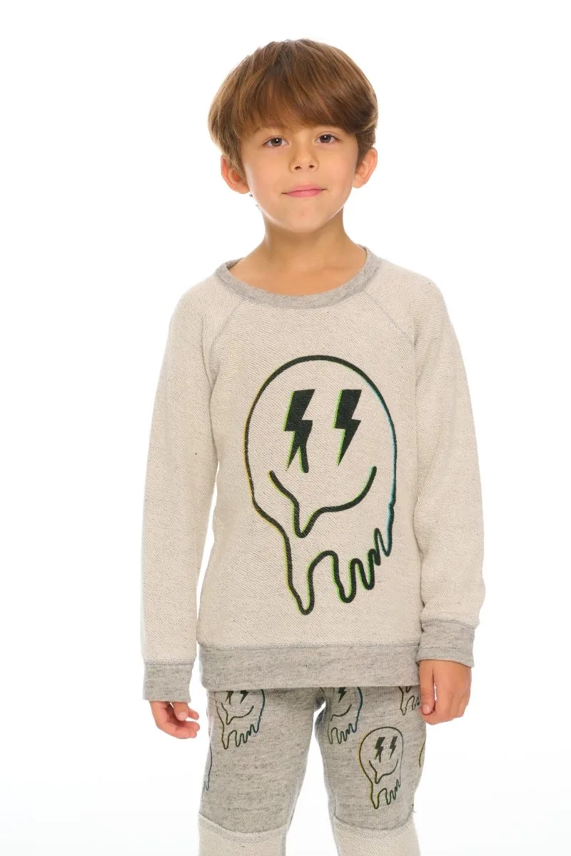 DRIPPING SMILEY FACE SWEATSHIRT