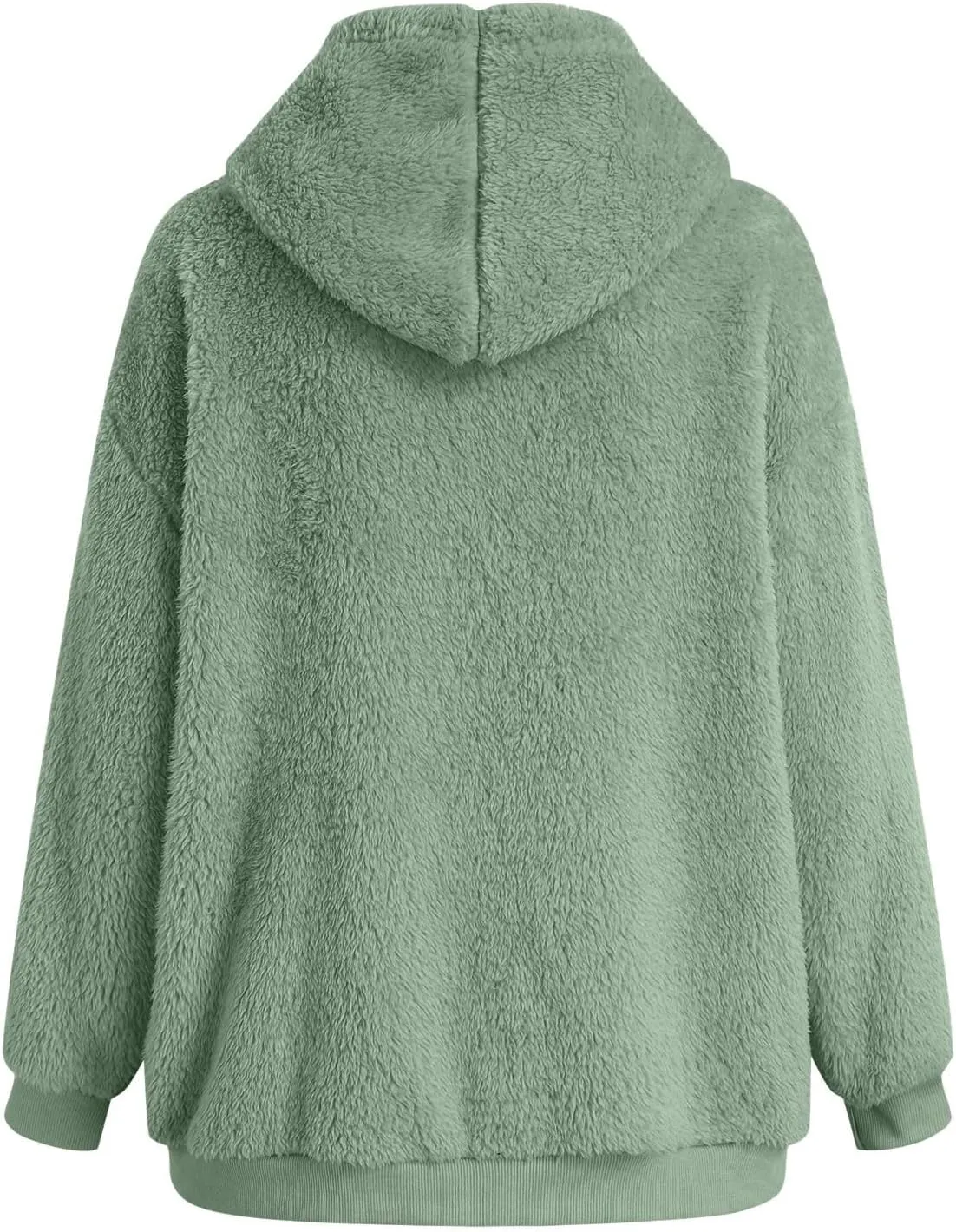 Fleece Jacket Women Long Sleeve Thin Fashion Ladies Pullover Sweater Oversized Fluffy Outerwear Sherpa Jacket