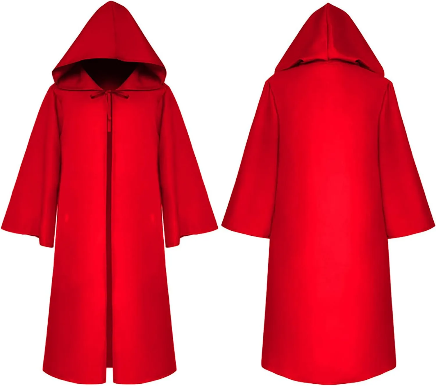 FRMUIC Mens Cloak for Adult Robe Halloween Cosplay Costume Tunic Hooded Cape Renaissance Medieval Cape Monk Priest Capes