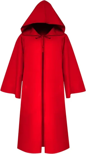 FRMUIC Mens Cloak for Adult Robe Halloween Cosplay Costume Tunic Hooded Cape Renaissance Medieval Cape Monk Priest Capes