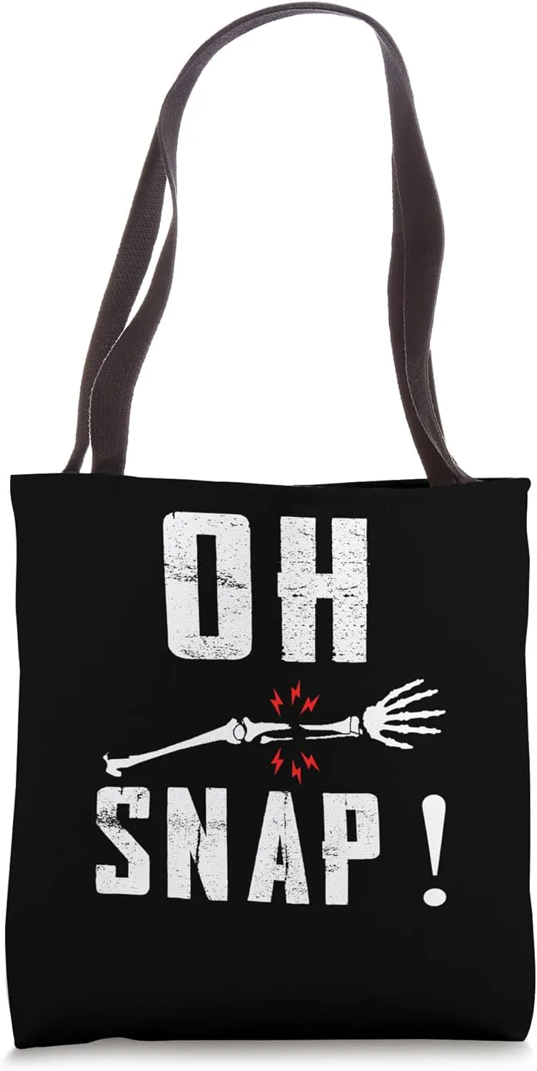 Funny Bone Joke Sarcastic Tee Snap Chiropractic Jokes Doctor Tote Bag