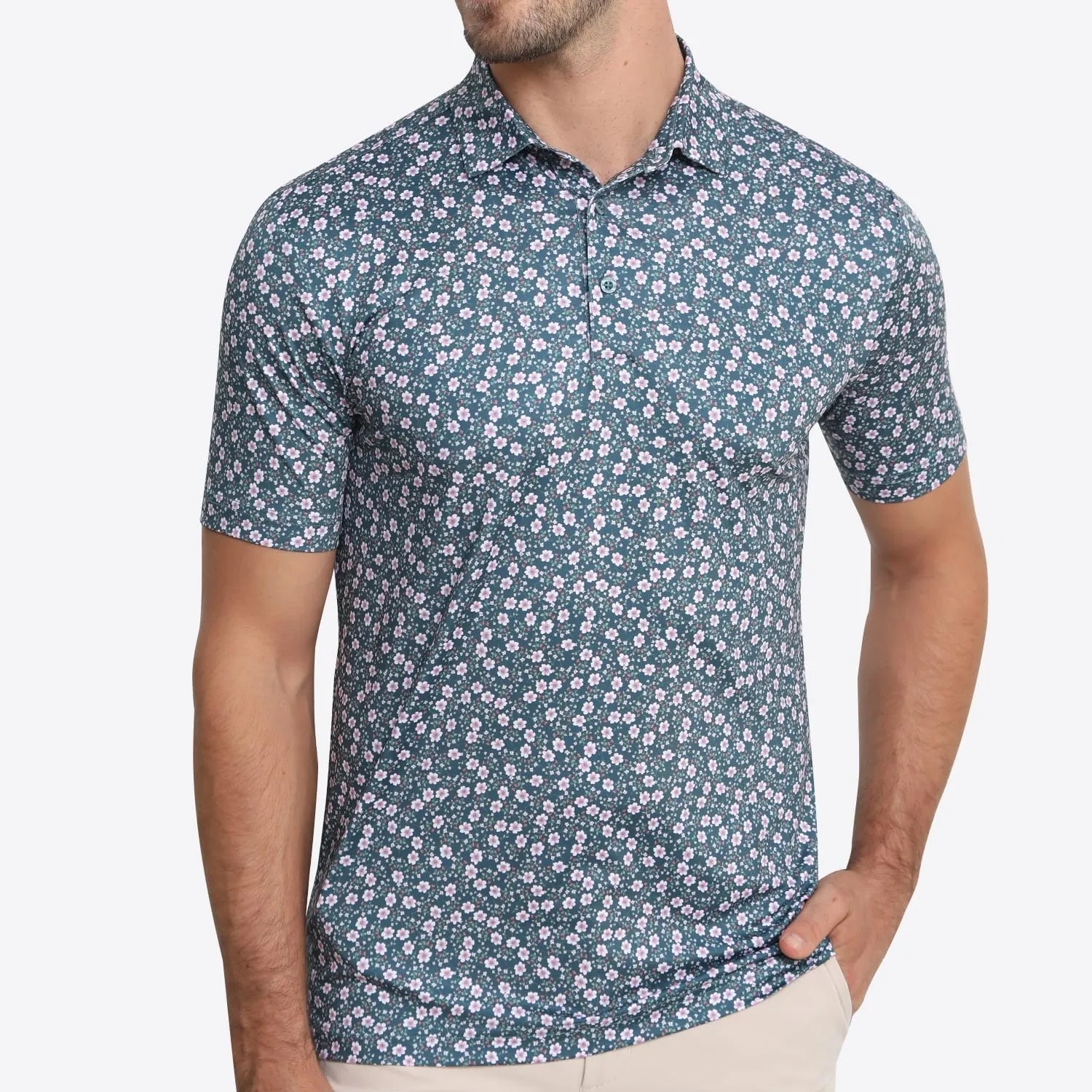 Funny Golf Polo Shirt Mens Dry Fit Print Moisture Wicking Athletic Soft Breathable Golf Polo T-Shirt
