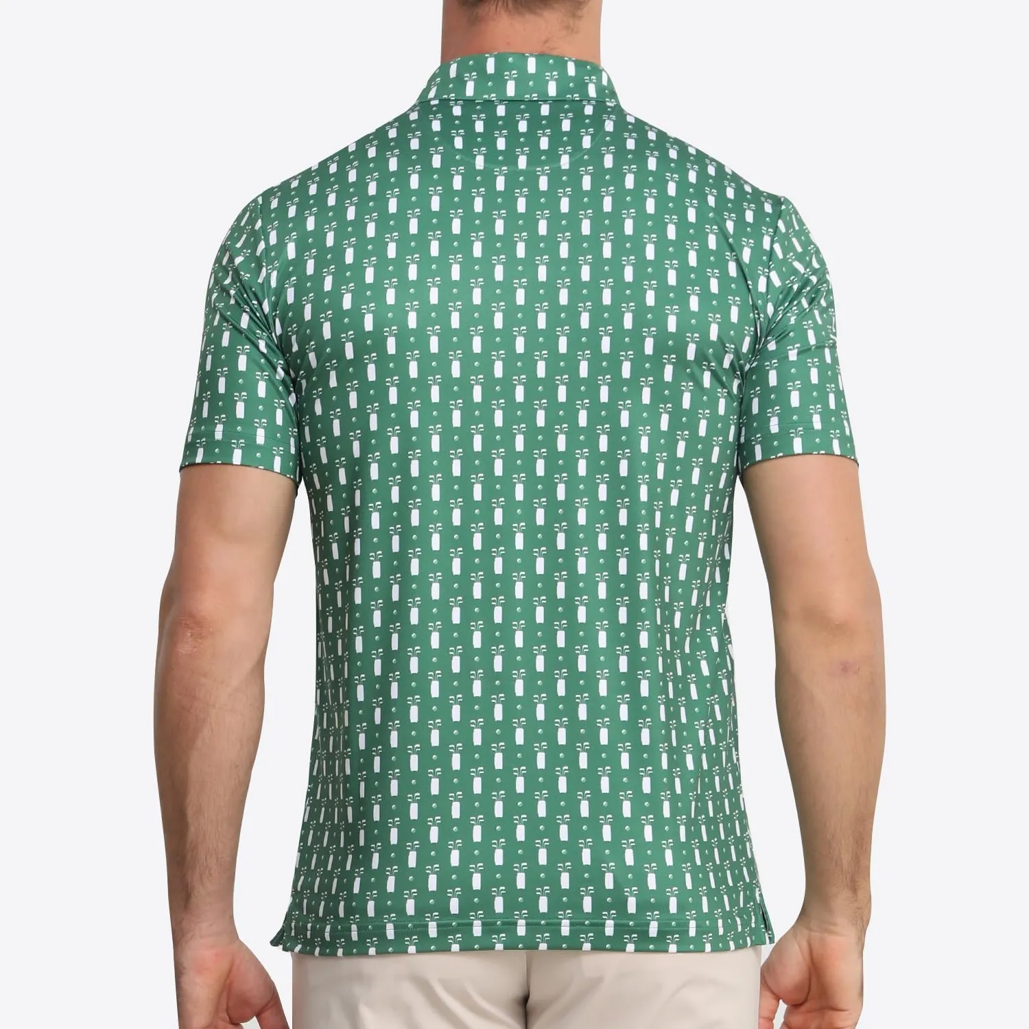 Funny Golf Polo Shirt Mens Dry Fit Print Moisture Wicking Athletic Soft Breathable Golf Polo T-Shirt