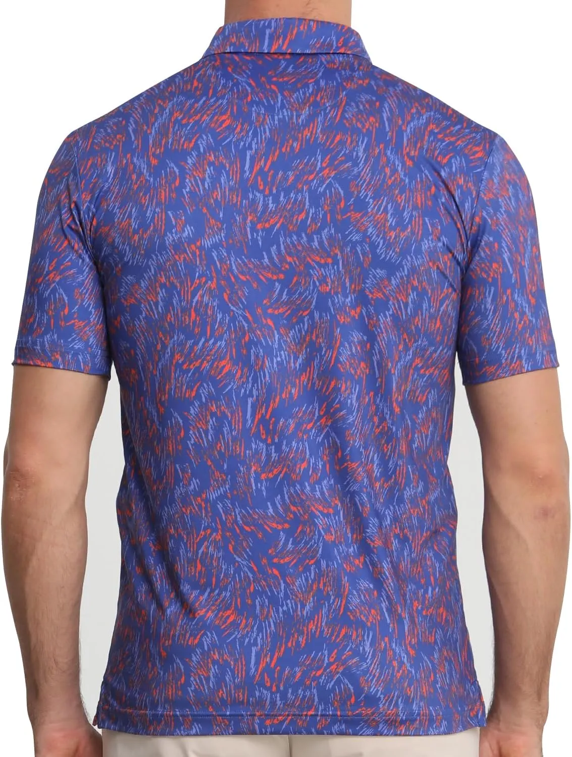 Funny Golf Polo Shirt Mens Dry Fit Print Moisture Wicking Athletic Soft Breathable Golf Polo T-Shirt