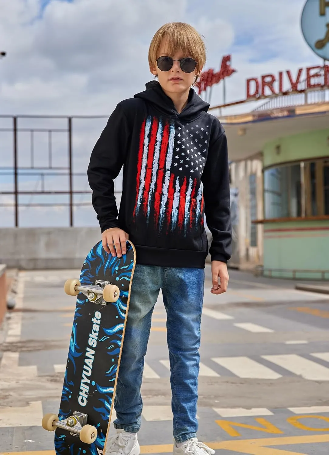 Goodstoworld Boys Girls Warm Fleece 3D Graphic Hoodies Sweatshirt with Pockets Size 5-16 Years