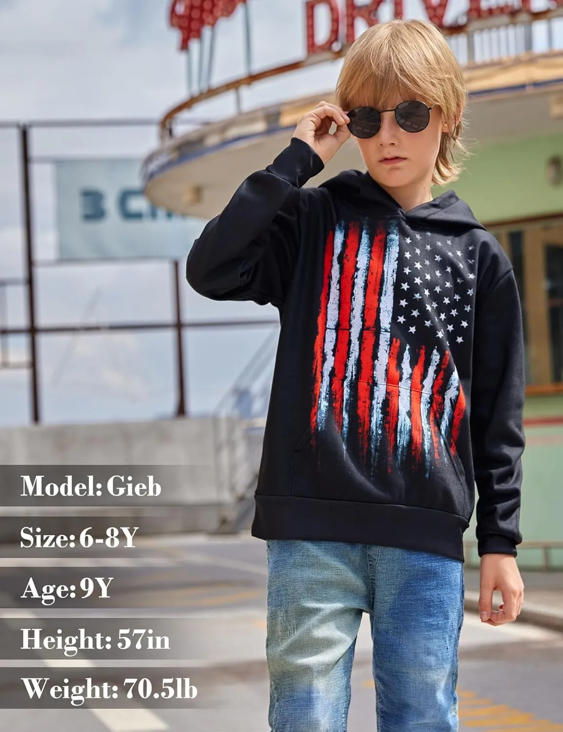 Goodstoworld Boys Girls Warm Fleece 3D Graphic Hoodies Sweatshirt with Pockets Size 5-16 Years
